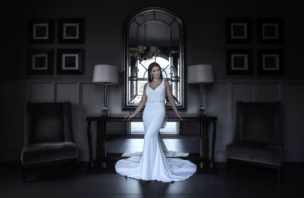 Beautiful bride at Dumfries Arms Hotel wedding