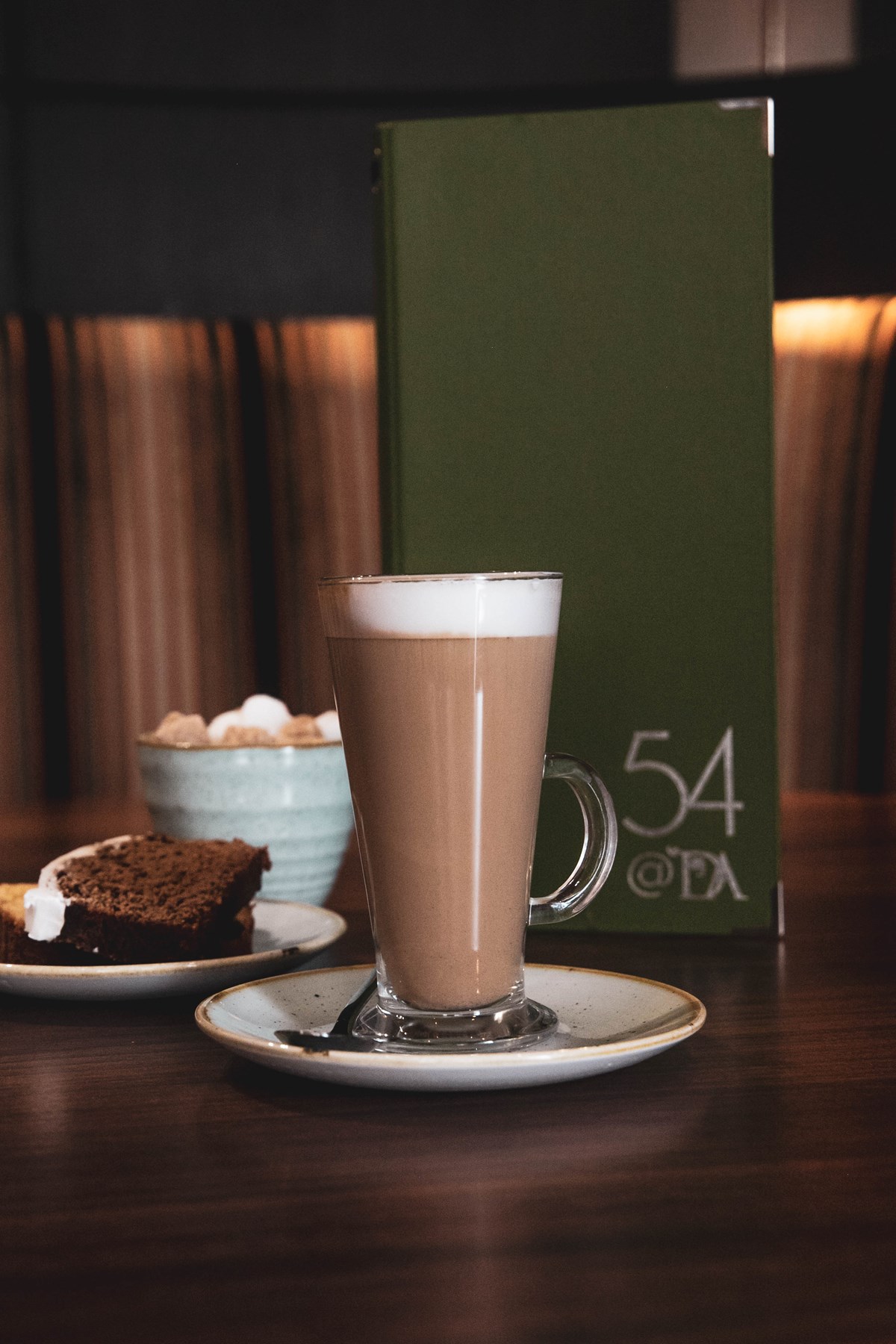 A hot chocolate, which can be bought at the 54@ Dumfries Arms restaurant.